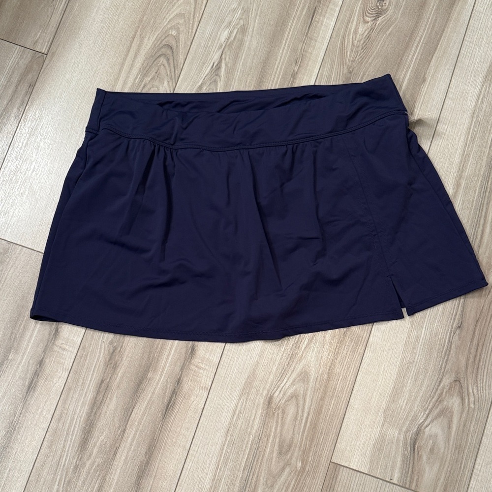 New Croft & Barrow Navy Swim Skirt - 1X